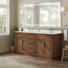 Custom image for Dark Oak with Brushed Nickel Trim / White Cultured Marble / No Mirror
