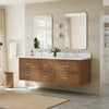 Custom image for Toasted Walnut with Brushed Nickel Trim / White Quartz / No Mirror