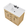 Custom image for Rift Oak with Matte Black Trim / White Cultured Marble / No Mirror