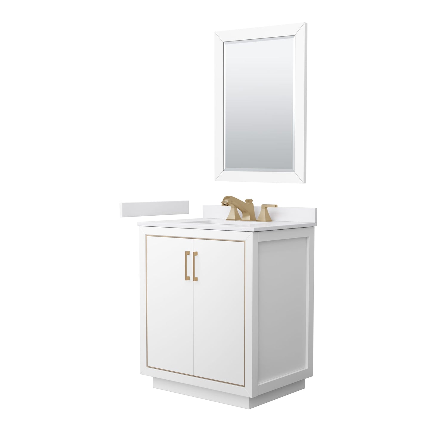Icon Bathroom Vanity with Countertop 30 inch Single Sink 3-hole Faucet Setup