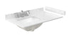 Custom image for Dark Walnut with Brushed Nickel Trim / Carrara Cultured Marble / No Mirror