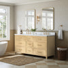 Custom image for Scandinavian Oak with Satin Bronze Trim / White Quartz / No Mirror