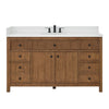 Custom image for Toasted Walnut with Matte Black Trim / White Quartz / No Mirror