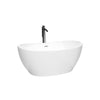 Custom image for White with Polished Chrome Trim and Matte Black Faucet / 55