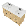 Custom image for Scandinavian Oak with Matte Black Trim / White Quartz / No Mirror