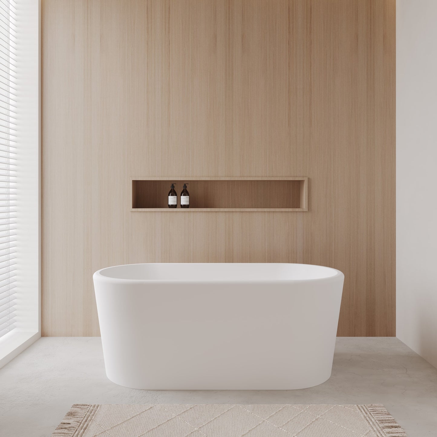 Ursula Freestanding Acrylic Bathtub No Faucet 59 inch