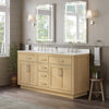 Custom image for Rift Oak with Brushed Nickel Trim / White Quartz / No Mirror