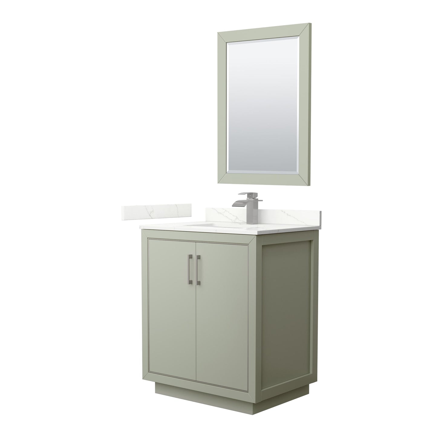 Icon Bathroom Vanity with Countertop 30 inch Single Sink Single hole Faucet Setup