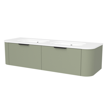 Adelaide Wall Mount Vanity 60 Inch Olive Satin