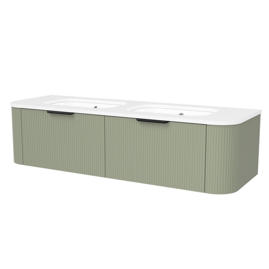 Adelaide Wall Mount Vanity 60 Inch Olive Satin