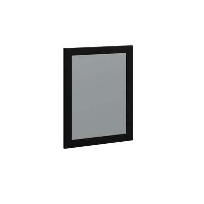 Armidale Wall Mount Mirror 24 Inch Black Satin