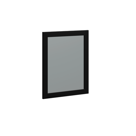 Armidale Wall Mount Mirror 24 Inch Black Satin