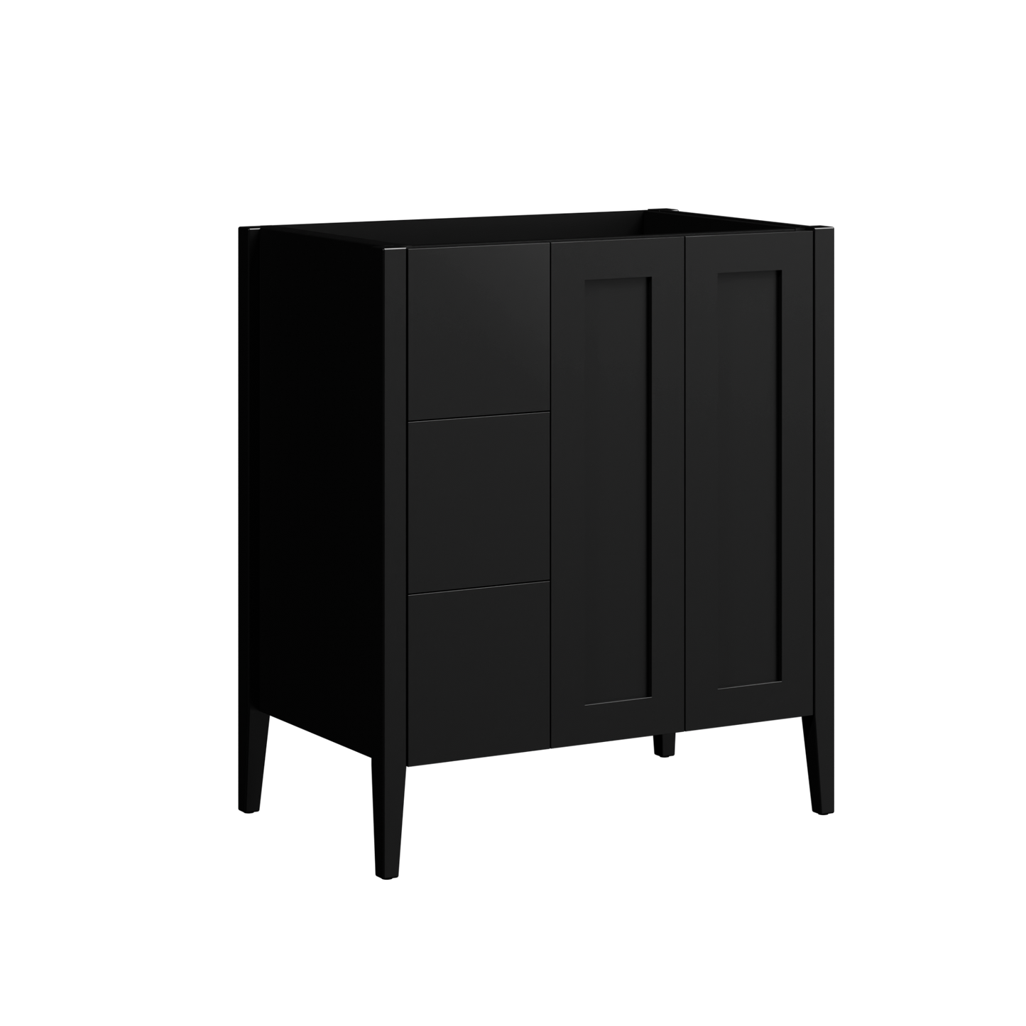 Armidale Floor Standing Vanity 30 Inch Black Satin