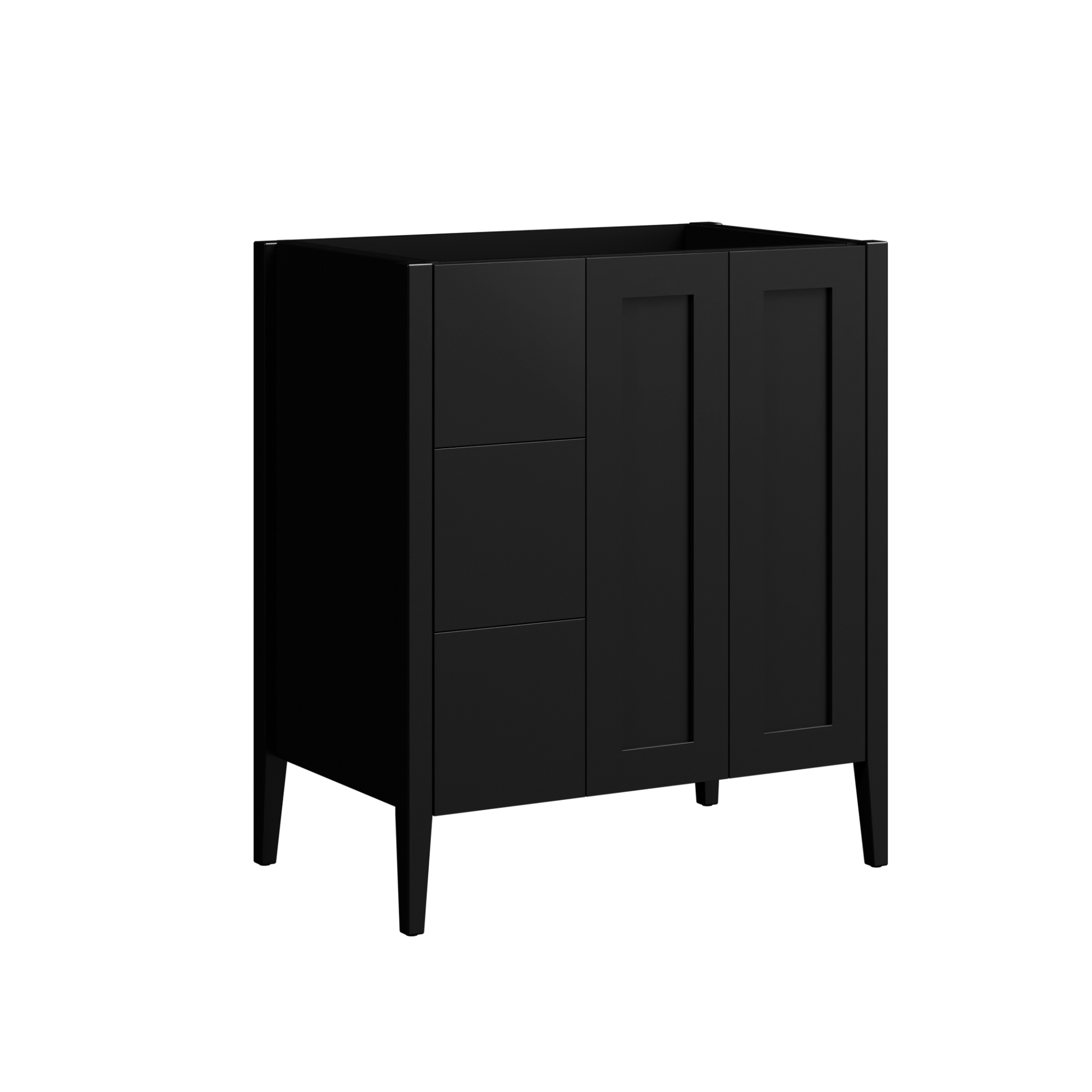 Armidale Floor Standing Vanity 30 Inch Black Satin