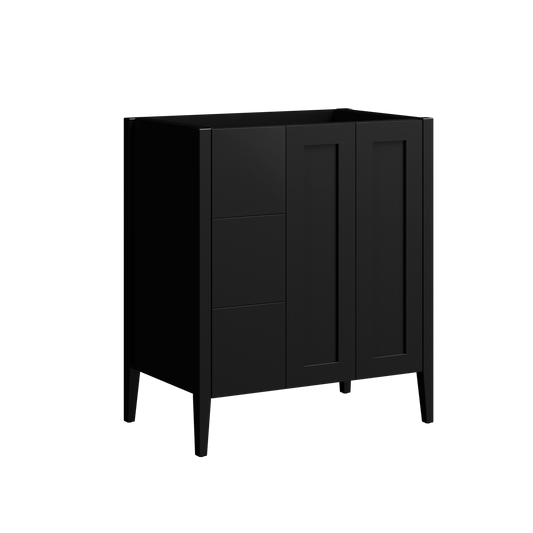 Armidale Floor Standing Vanity 30 Inch Black Satin
