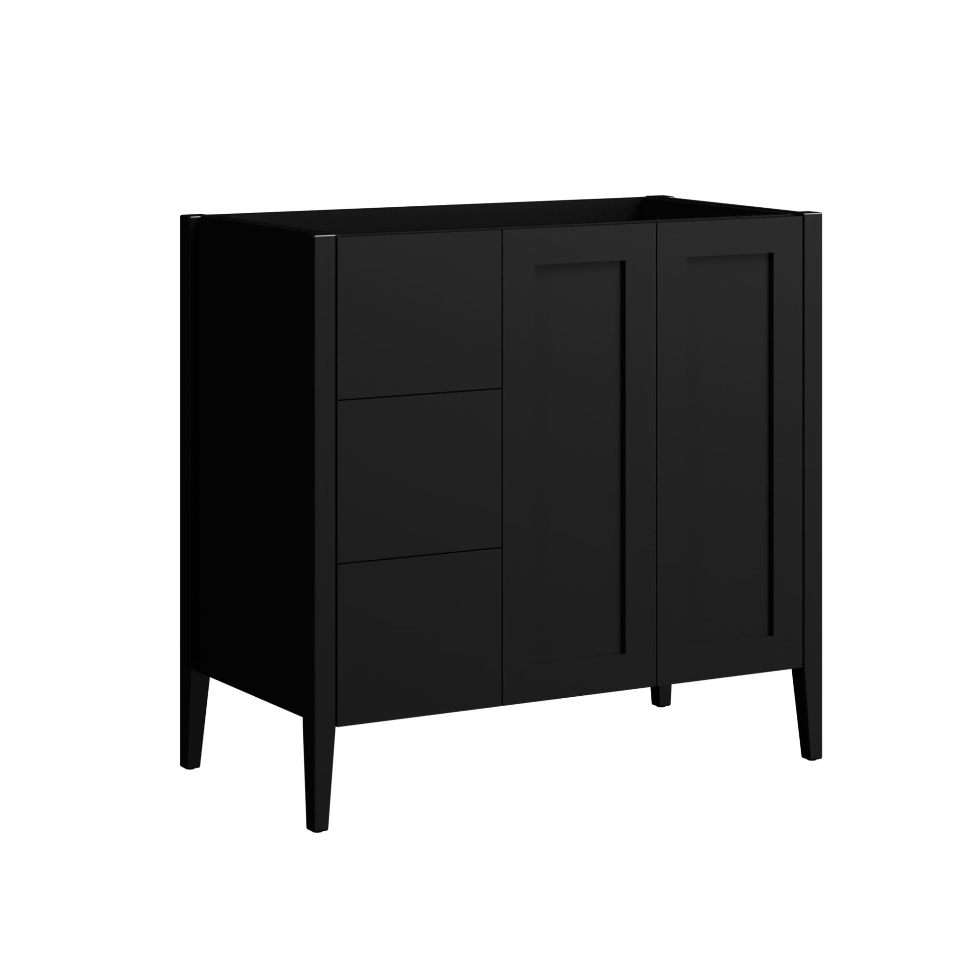 Armidale Floor Standing Vanity 36 Inch Black Satin