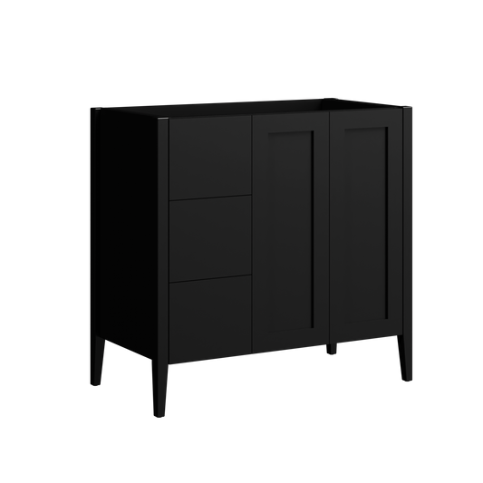 Armidale Floor Standing Vanity 36 Inch Black Satin