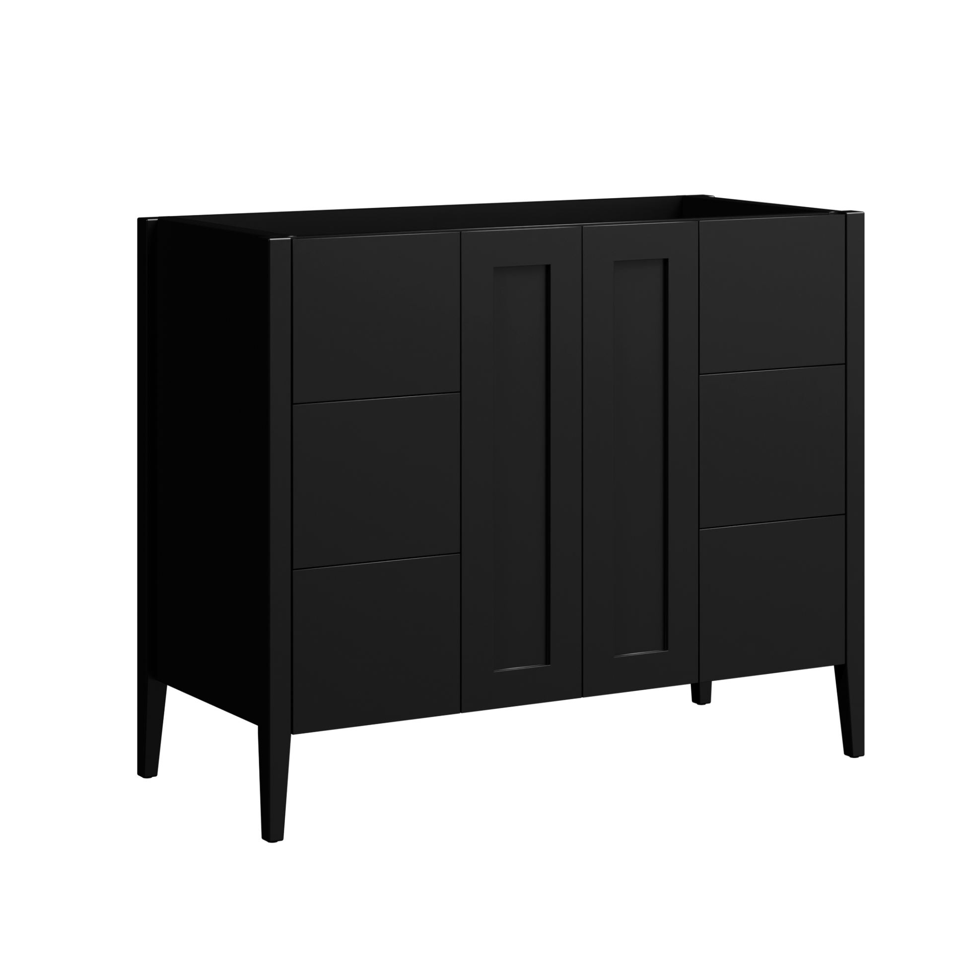 Armidale Floor Standing Vanity 42 Inch Black Satin
