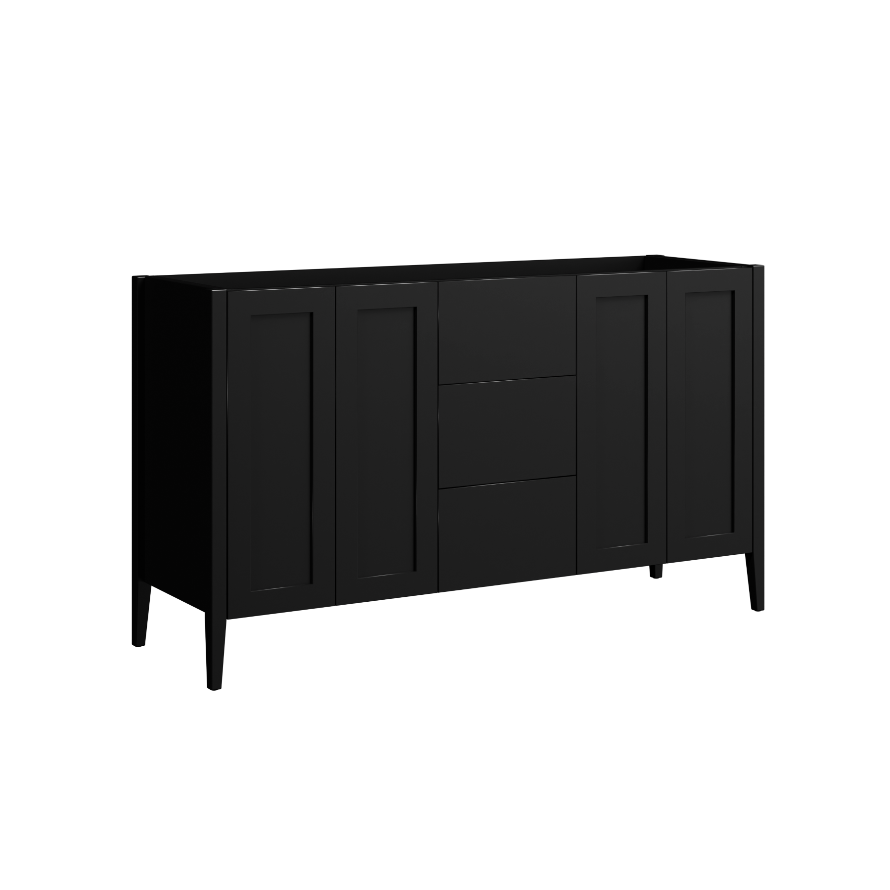 Armidale Floor Standing Vanity 60 Inch Black Satin