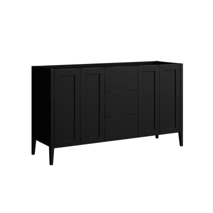 Armidale Floor Standing Vanity 60 Inch Black Satin