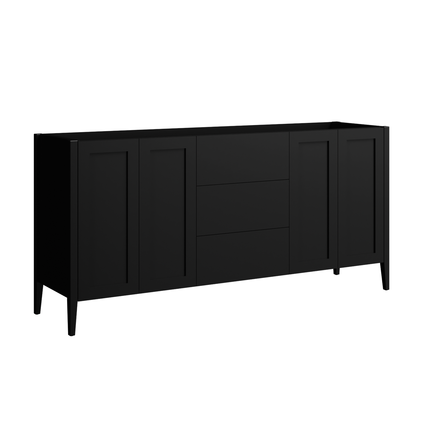 Armidale Floor Standing Vanity 72 Inch Black Satin