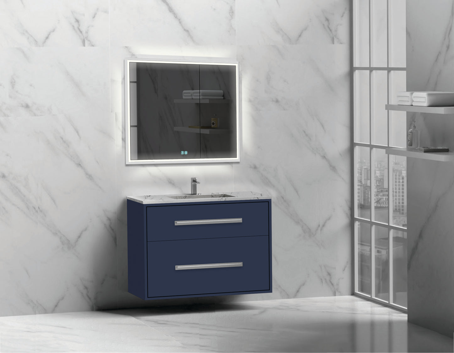 Apogee 36" Wall hung Vanity Cabinet