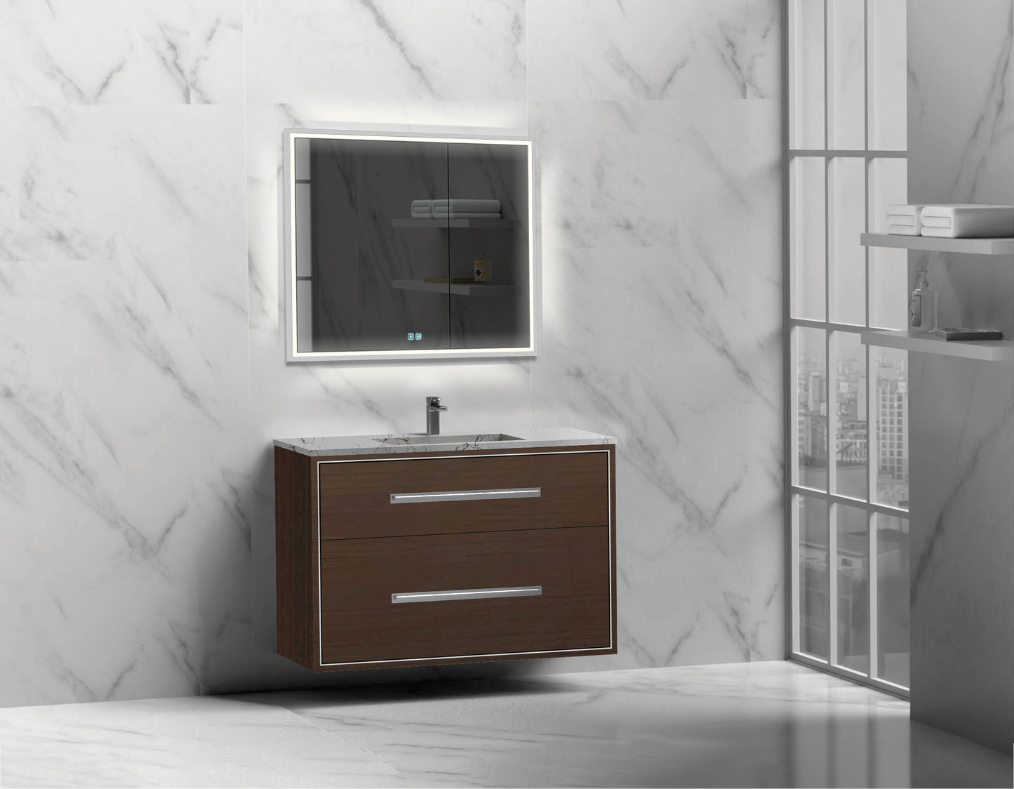 Apogee 42" Wall hung Vanity Cabinet