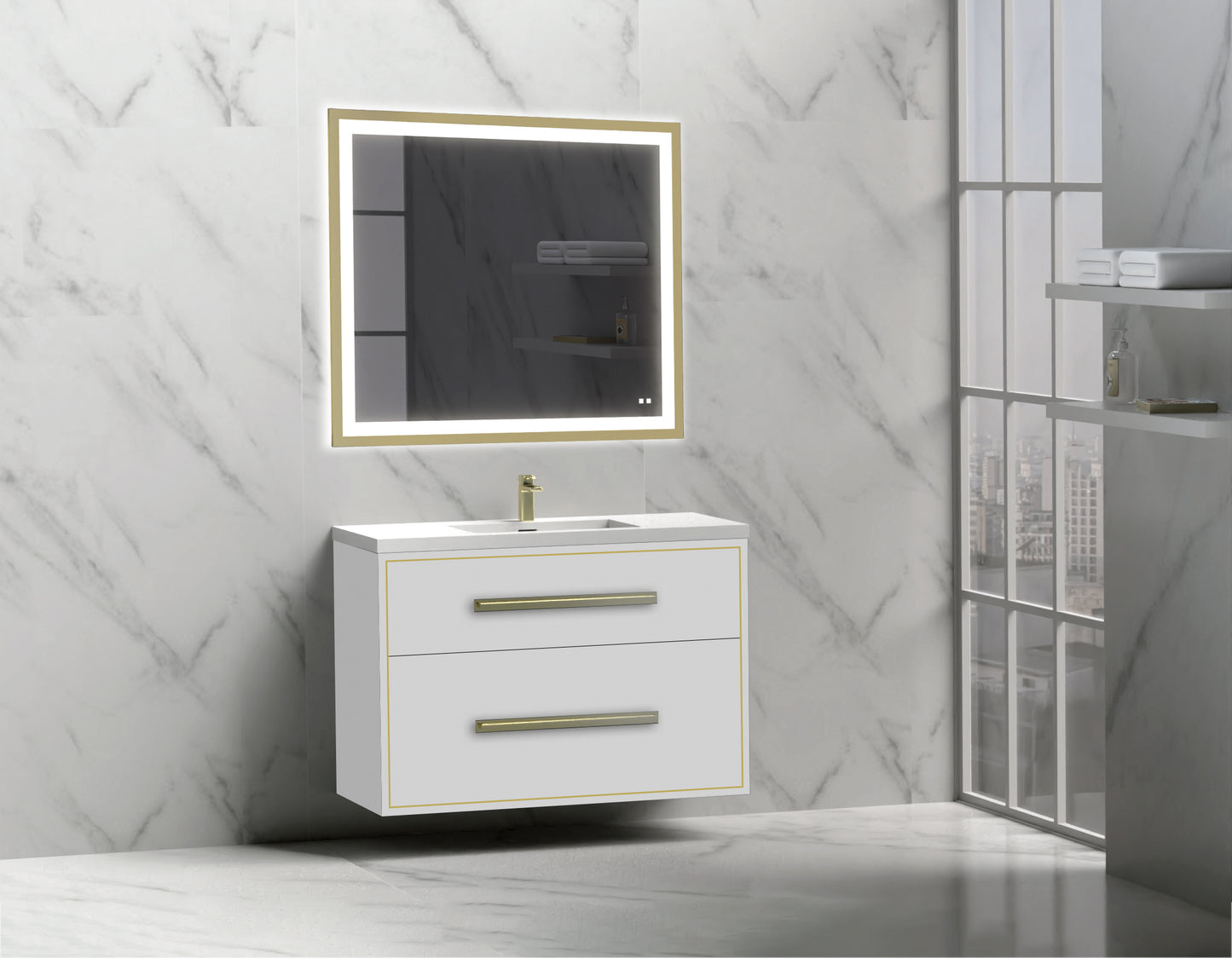 Apogee 42" Wall hung Vanity Cabinet