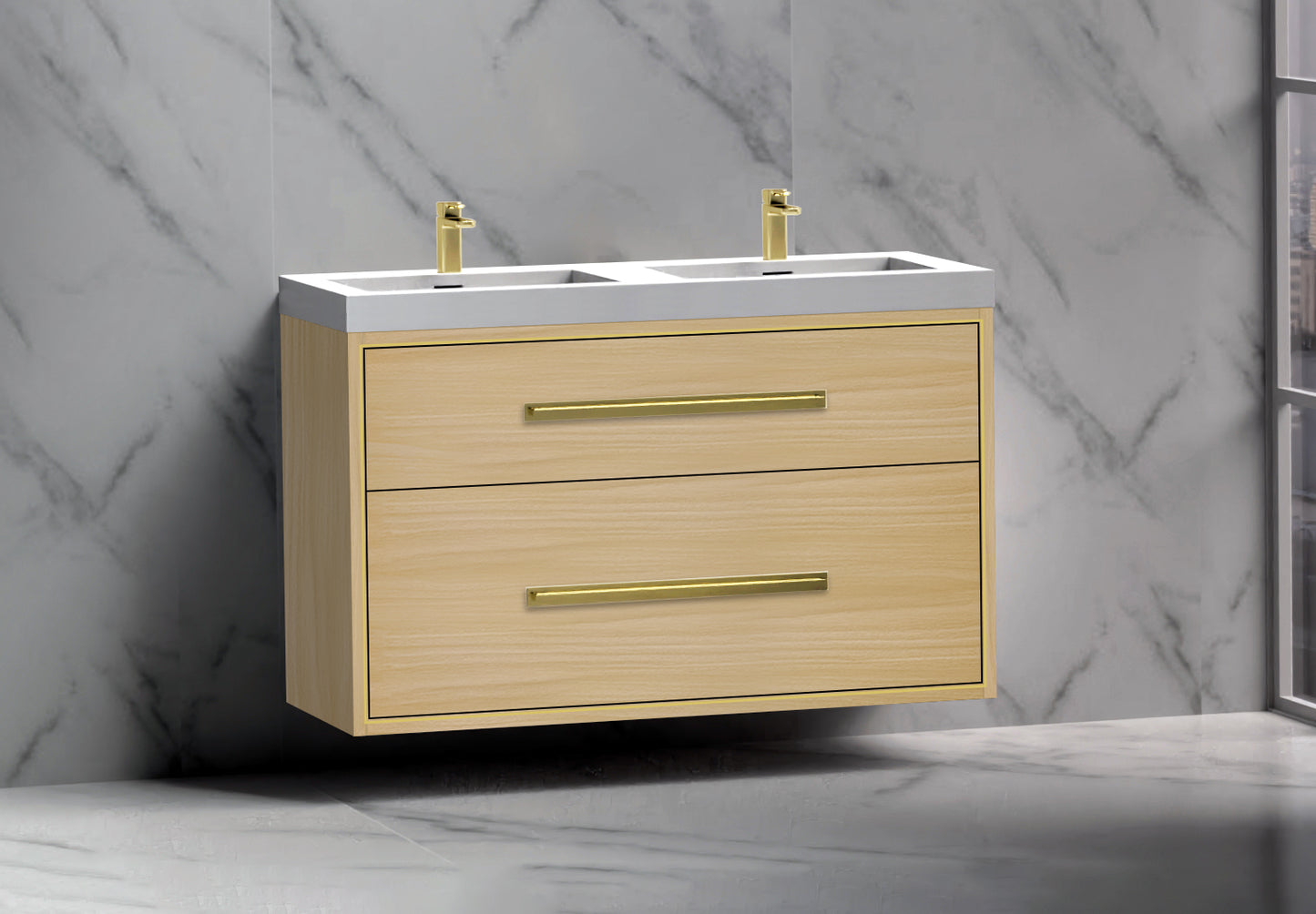 Apogee 48D" Wall hung Vanity Cabinet