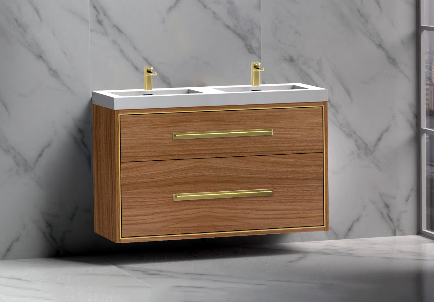 Apogee 48D" Wall hung Vanity Cabinet