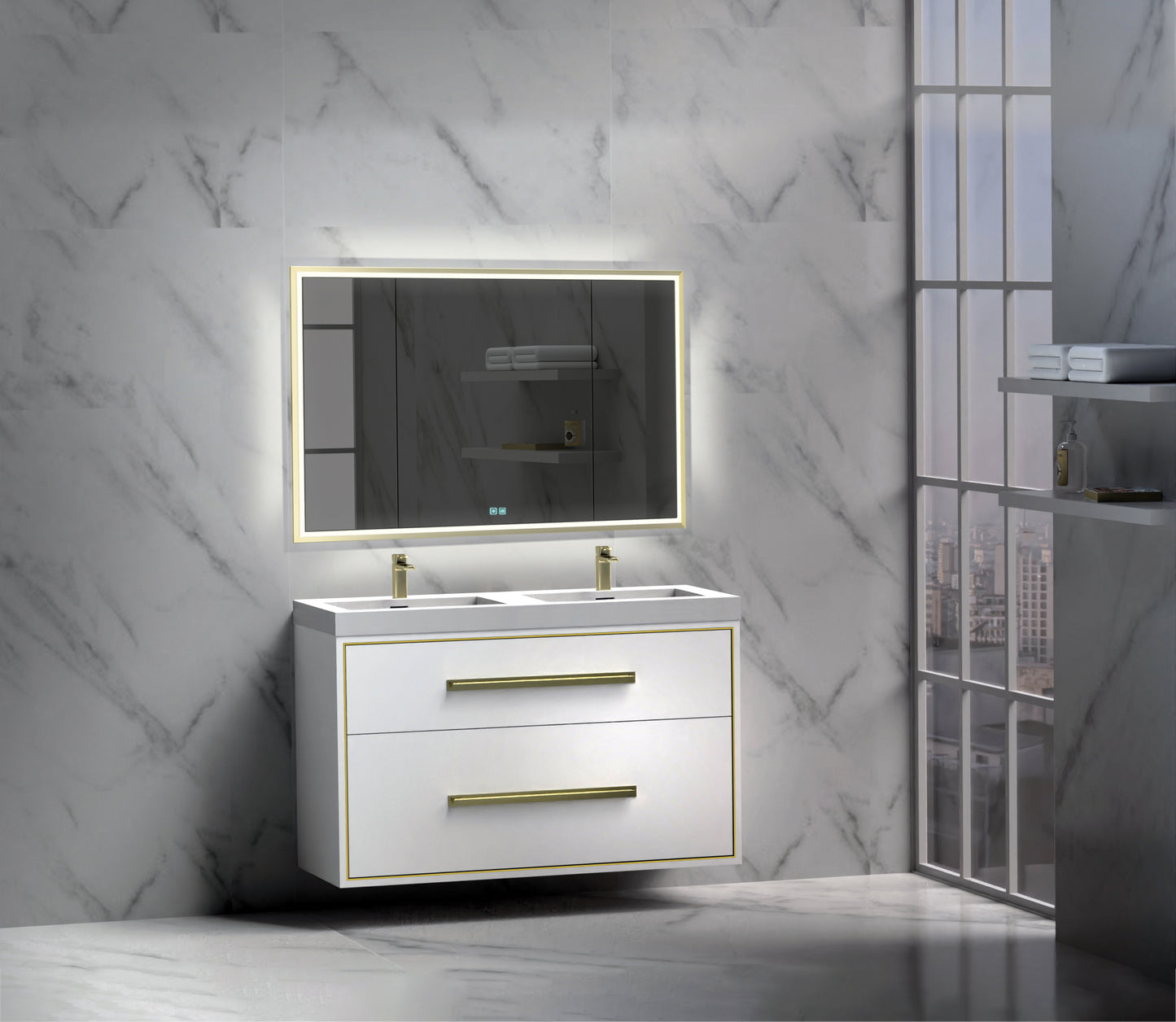 Apogee 48D" Wall hung Vanity Cabinet