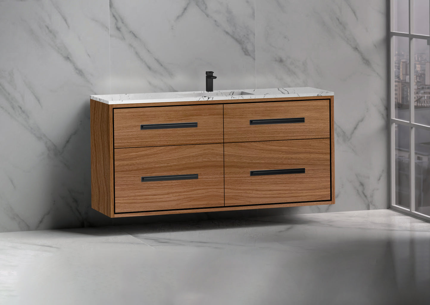 Apogee 60C" Wall hung Vanity Cabinet