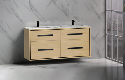 Apogee 60D" Wall hung Vanity Cabinet