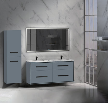 Apogee 60D" Wall hung Vanity Cabinet