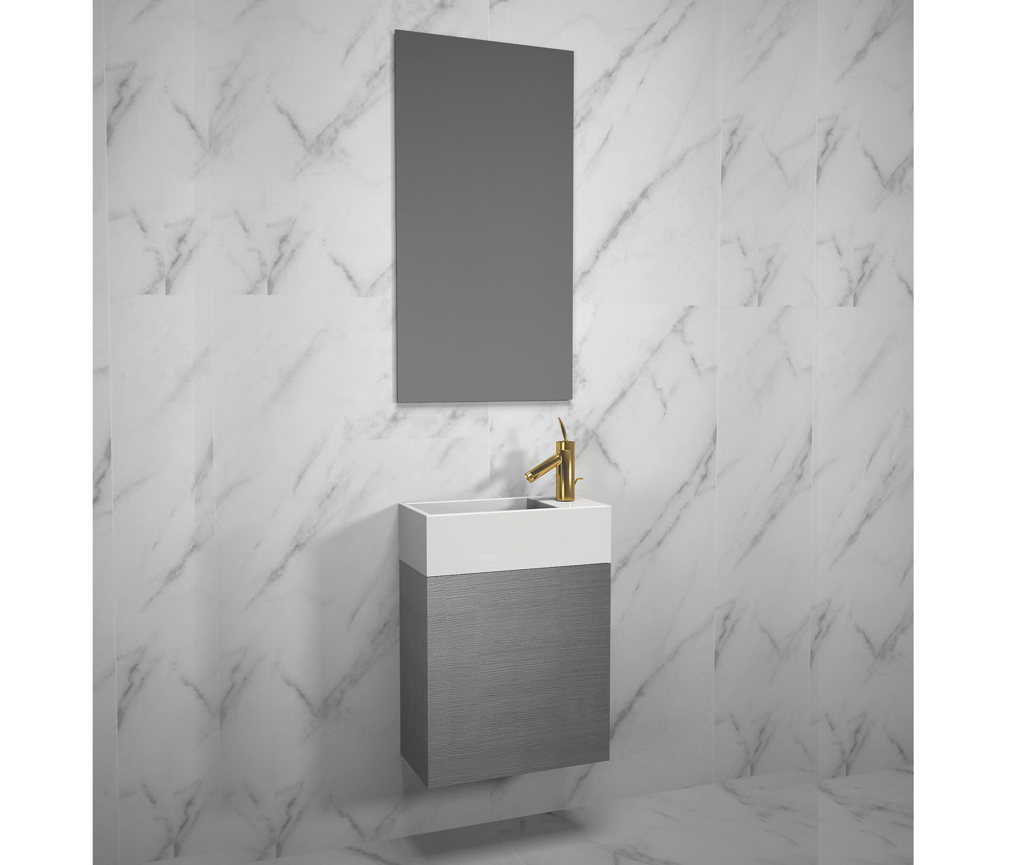 Madeli Petite 19", Wall Hung Vanity Cabinet
