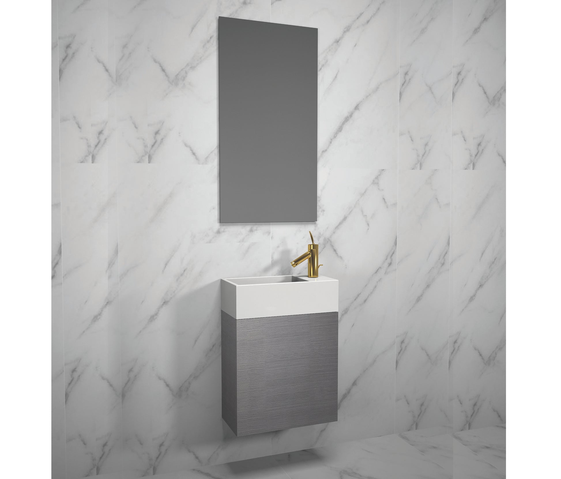 Madeli Petite 19", Wall Hung Vanity Cabinet