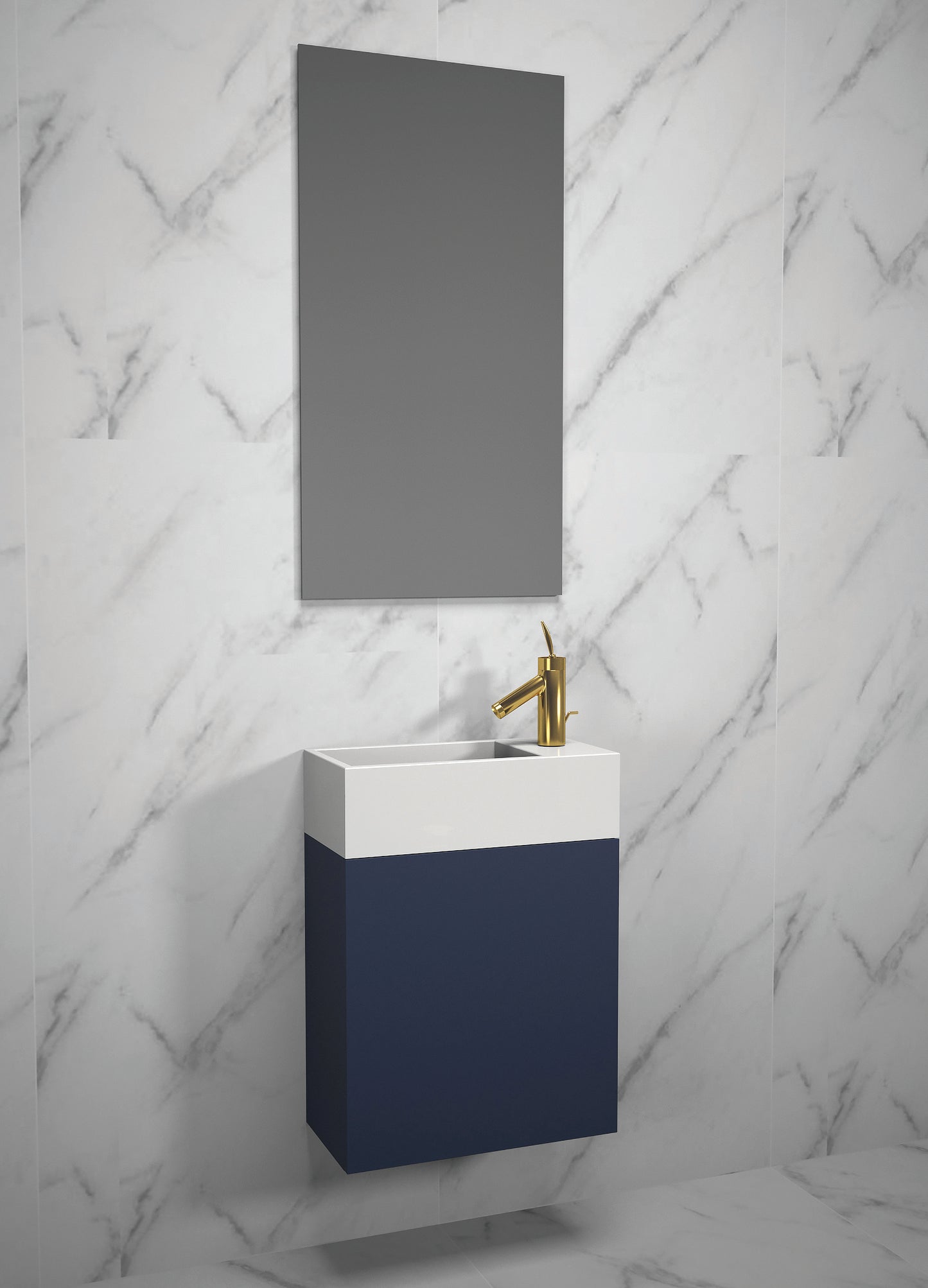 Petite 19" Wall Hung Vanity Cabinet