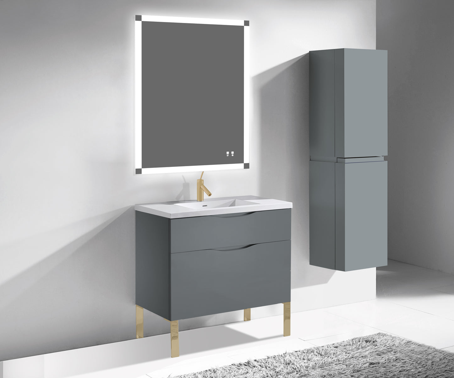 Milano 42" Free Standing Vanity Cabinet