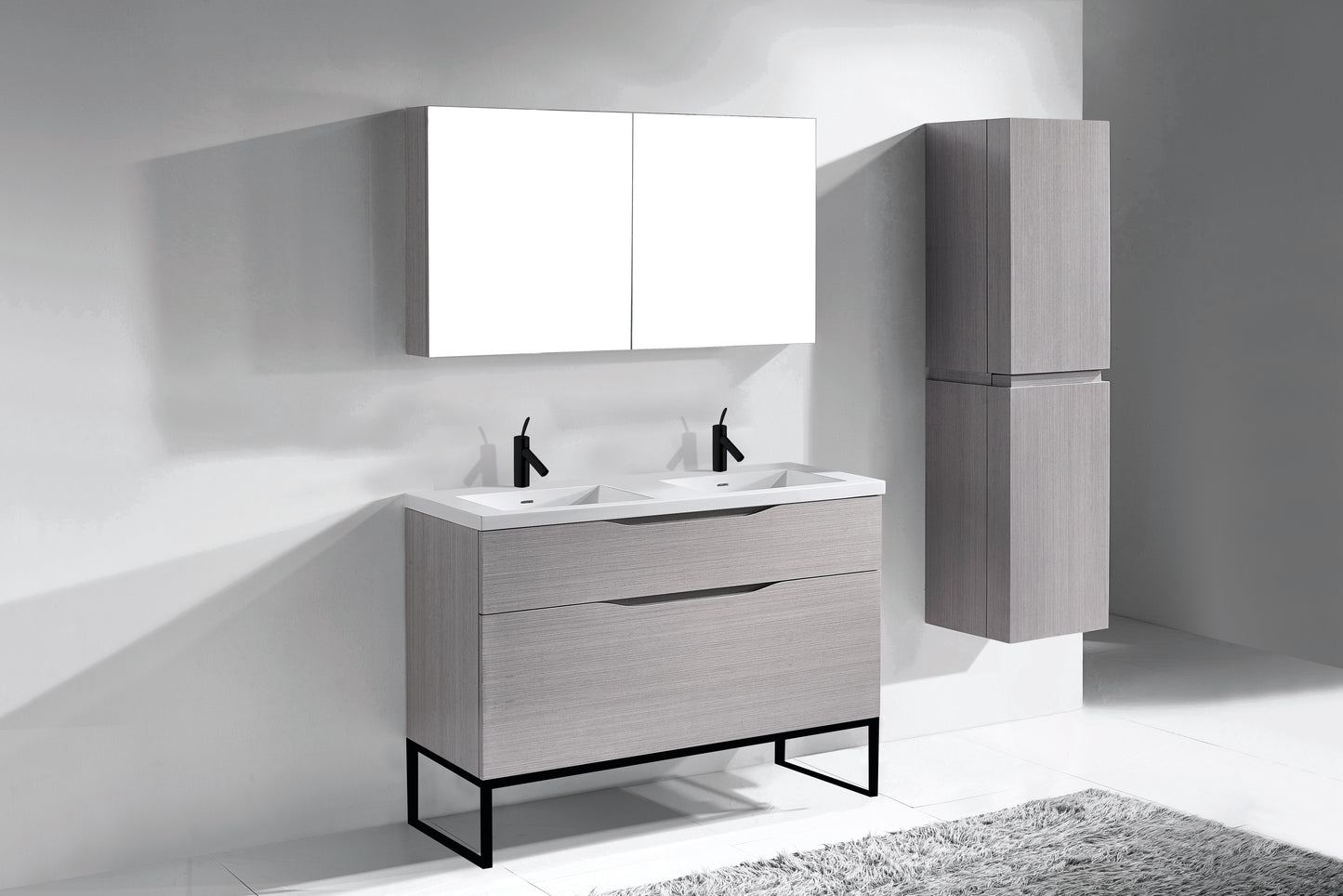 Milano 48D" Free Standing Vanity Cabinet