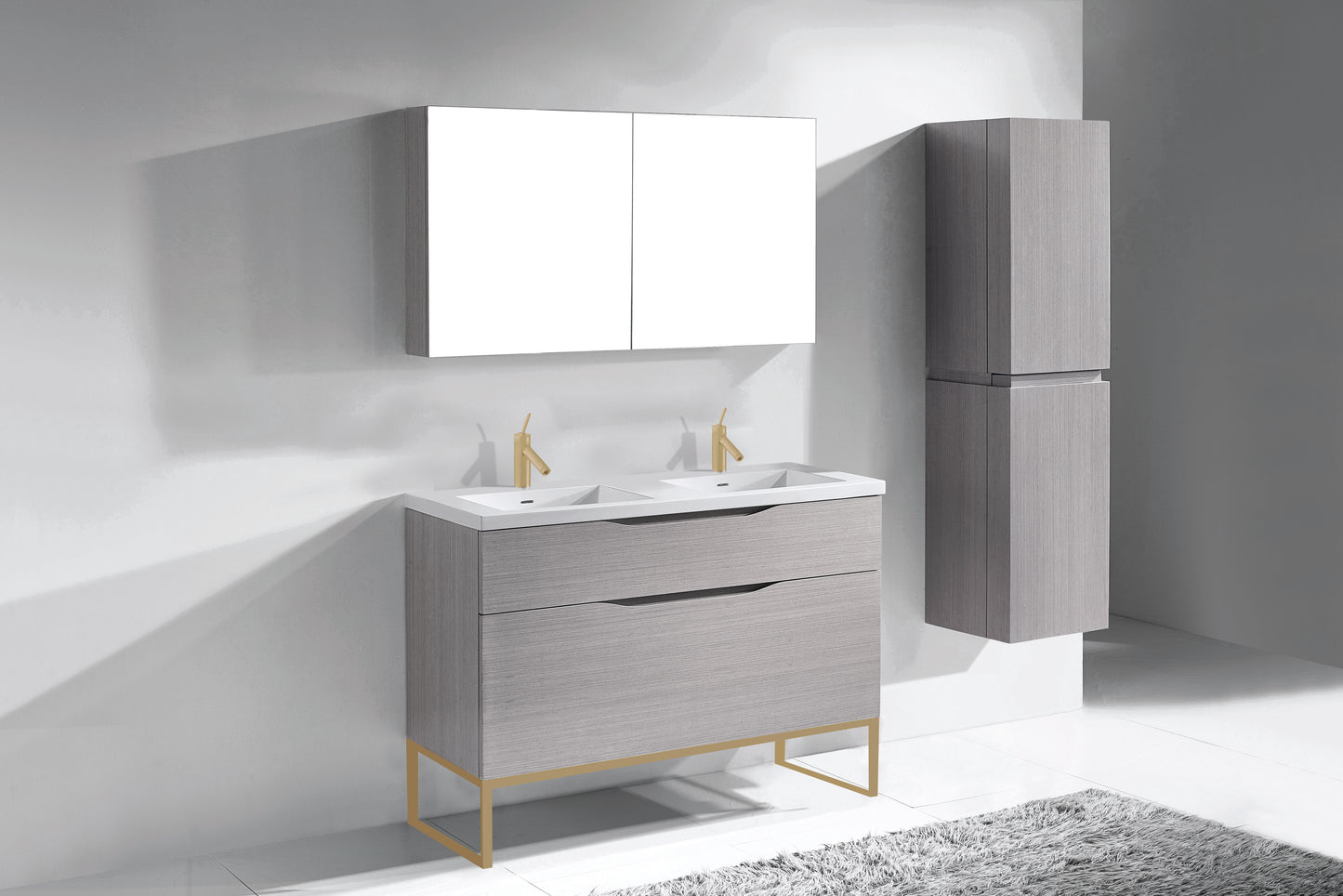 Milano 48D" Free Standing Vanity Cabinet