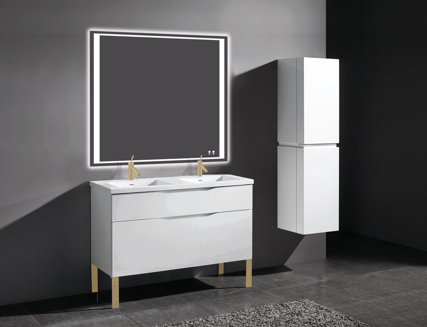 Milano 48D" Free Standing Vanity Cabinet