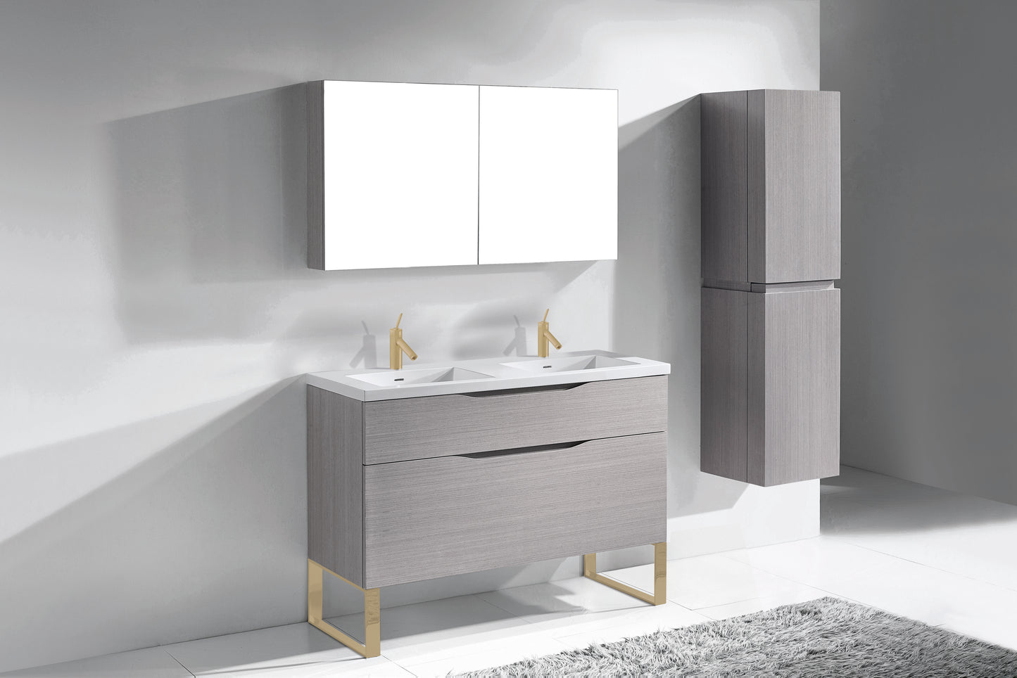 Milano 48D" Free Standing Vanity Cabinet