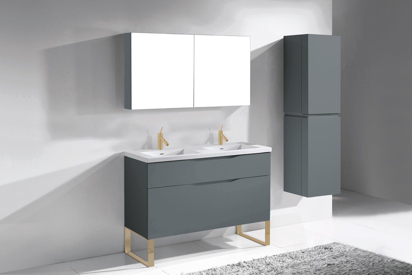 Milano 48D" Free Standing Vanity Cabinet