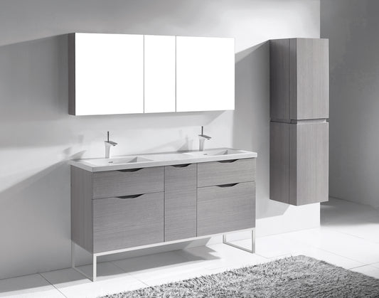 Madeli Milano 60D" Free Standing Vanity Cabinet
