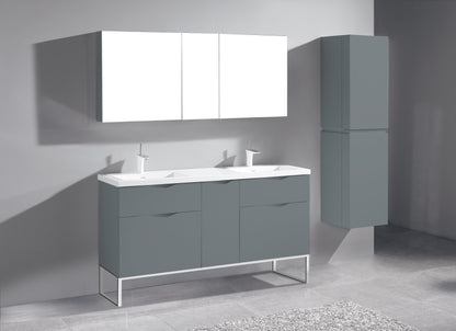 Milano 60D" Free Standing Vanity Cabinet