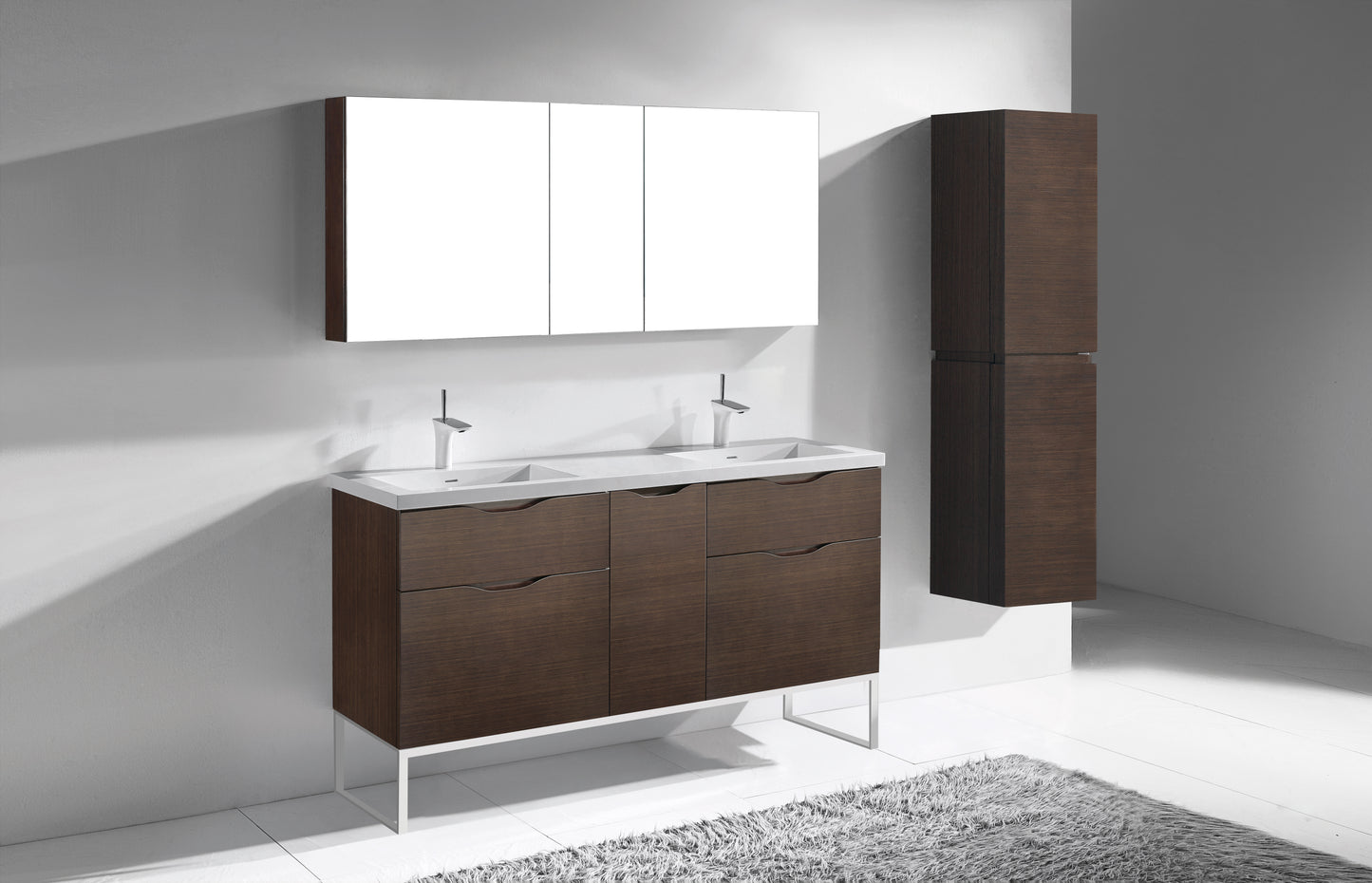Milano 60D" Free Standing Vanity Cabinet