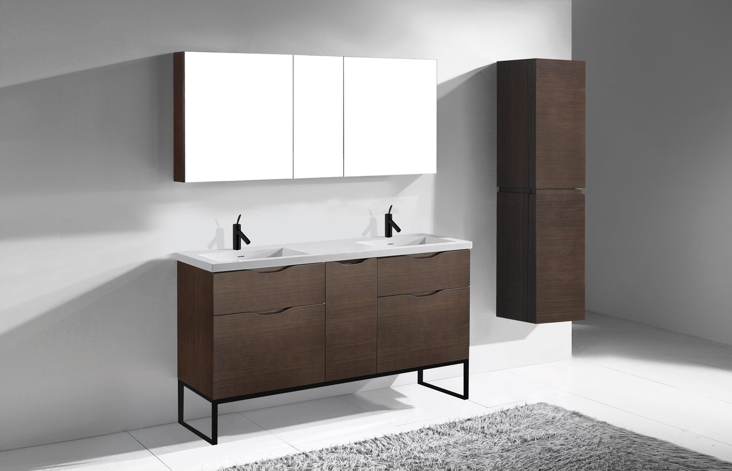 Milano 60D" Free Standing Vanity Cabinet