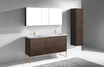 Milano 60D" Free Standing Vanity Cabinet