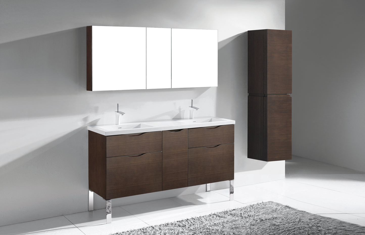 Milano 60D" Free Standing Vanity Cabinet