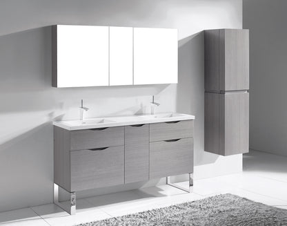 Milano 60D" Free Standing Vanity Cabinet